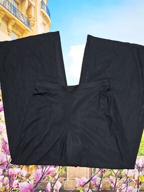 Tadashi Collection High Waist Wide Leg Black‎ Evening Pants Size Large